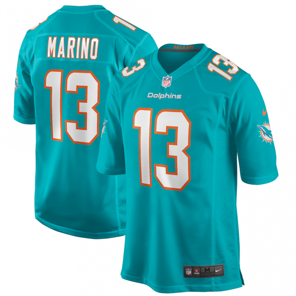 Dan Marino Miami Dolphins Nike Game Retired Player Jersey - Aqua-GridironStore